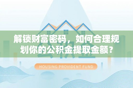 盘龙解锁财富密码，如何合理规划你的公积金提取金额？