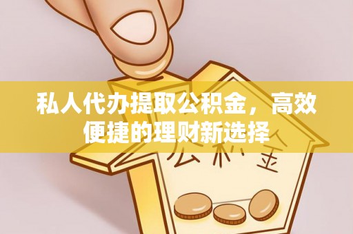 盘龙私人代办提取公积金，高效便捷的理财新选择